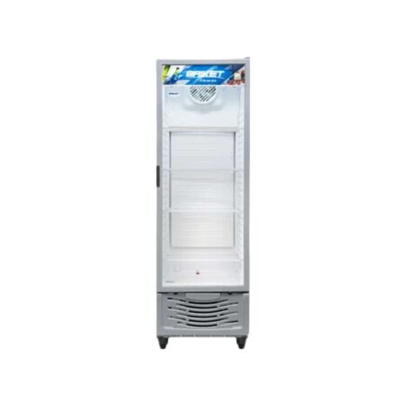 Exhibidora vertical Briket Master 4300 — 417 L, con cenefa inferior