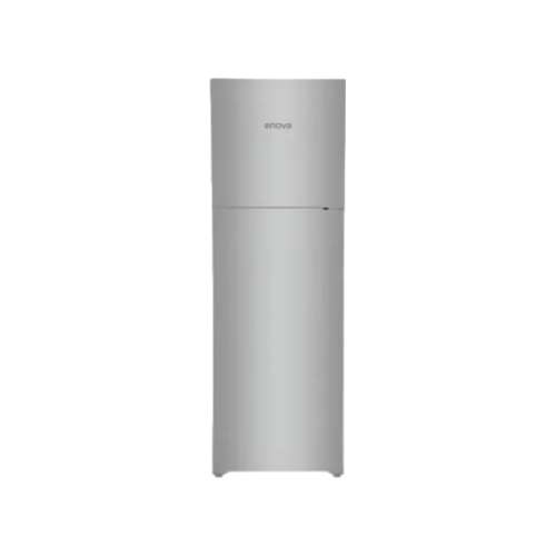 Heladera Enova No-Frost 370 L — Freezer superior, color gris
