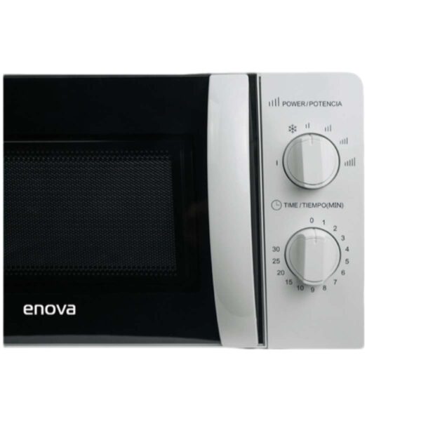 Microondas Enova ME2010 – 20 L, Blanco (Panel mecánico, 1100 W)