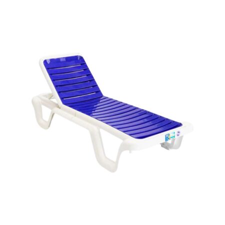 Reposera Piletera Voss 2000 modelo Hawaii color Blanca con Azul y Aguamarina