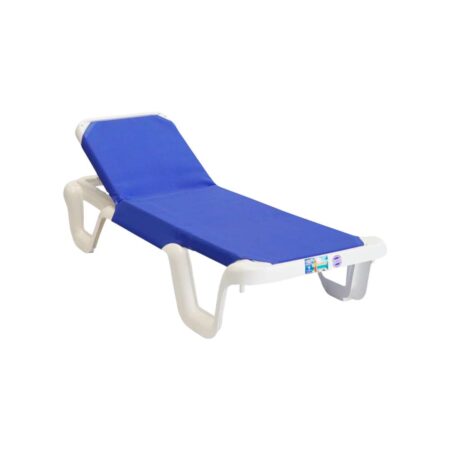 Reposera Piletera Voss 2000 con lona en colores Azul y Amarillo