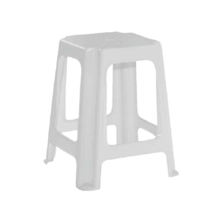 Banqueta Garden Life acero blanco