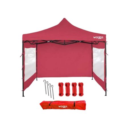 Gazebo Waggs 3x3 mts rojo con paredes