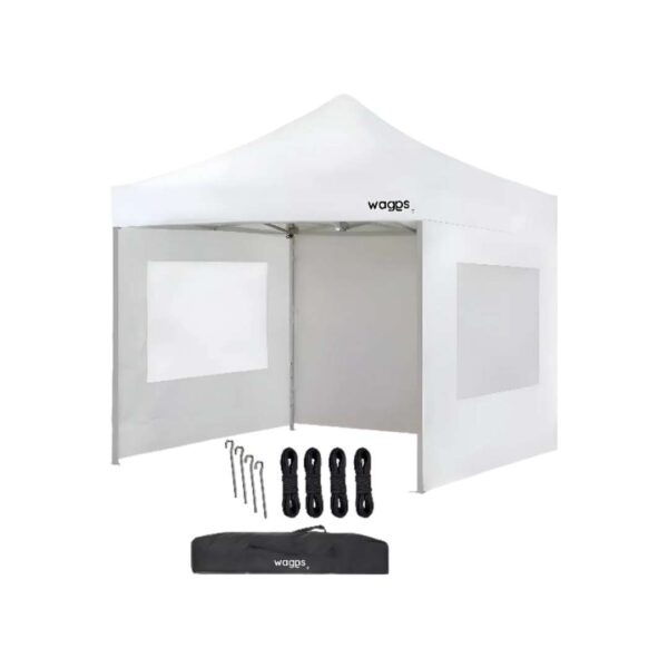 Gazebo Waggs 3x3 mts blanco con paredes