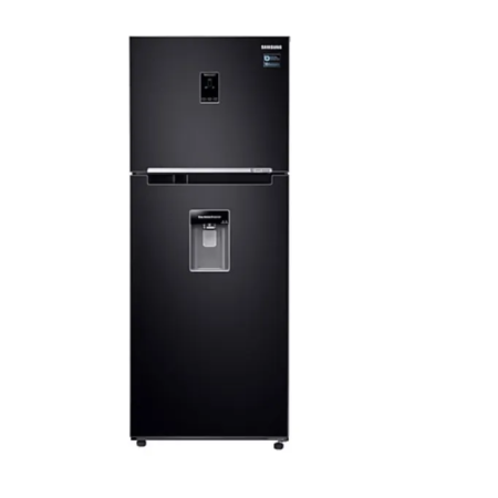 Heladera Samsung negra 396 litros con dispenser, No Frost e Inverter