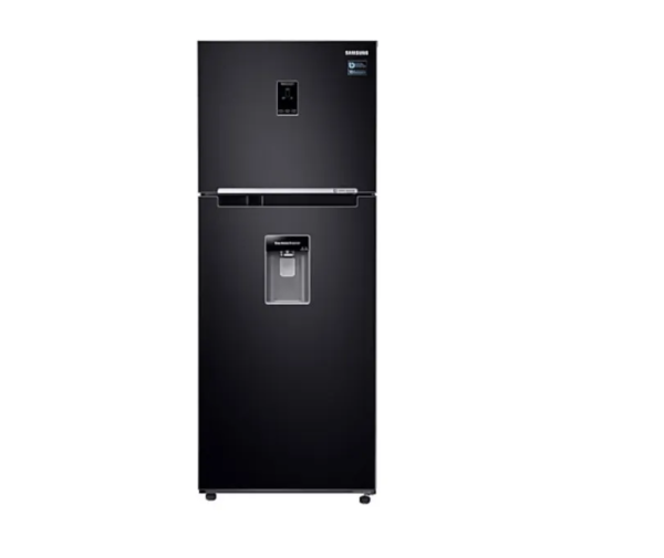 Heladera Samsung negra 396 litros con dispenser, No Frost e Inverter