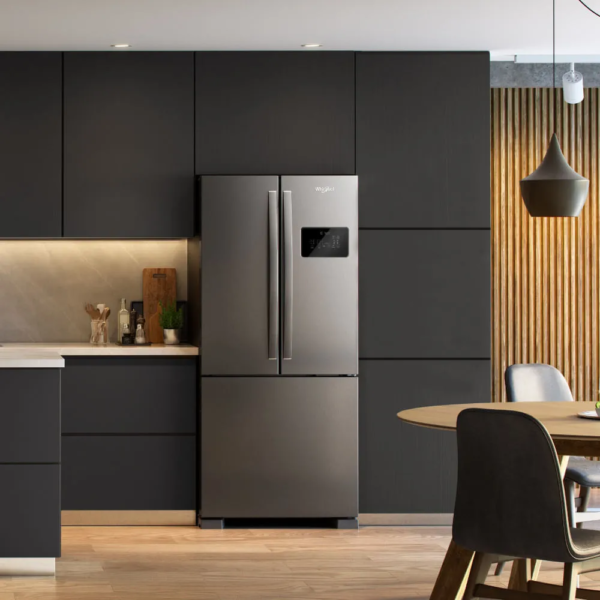 Heladera Whirlpool 554 litros inoxidable Inverter