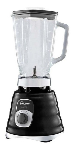 Licuadora Oster negra 700W jarra de vidrio 1.25L