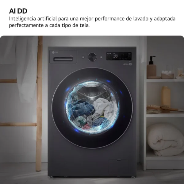 Lavarropa LG 17 Kg 1000RPM Grafito ThinQ WiFi
