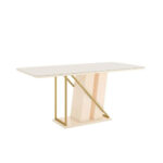 Mesa Andy 1.80x0.90 C/Vidrio Off White