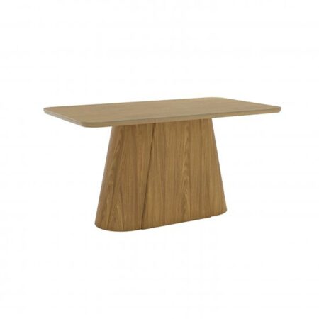 Mesa Olivia 1.60x0.90 C/Vidrio Esq Red. Nature