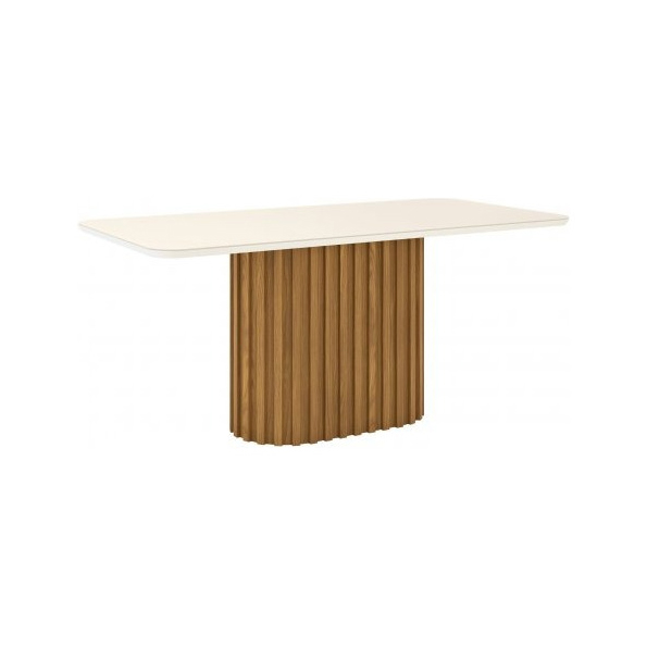 Mesa Solana 1.80x0.90 C/Vidrio Nature/Off White