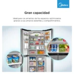 Heladera Midea Inox 475 Lts No frost