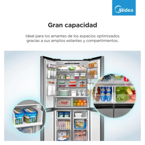 Heladera Midea Inox 475 Lts No frost