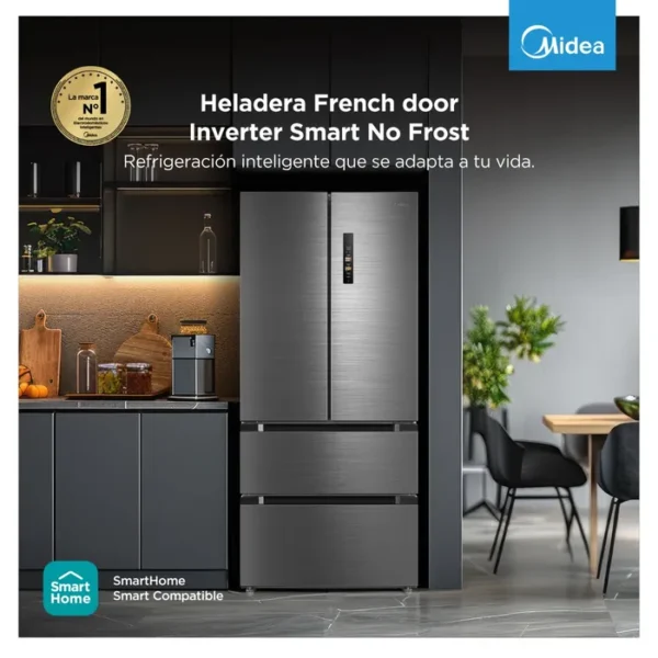 Heladera Midea No frost 458 Lts Inox