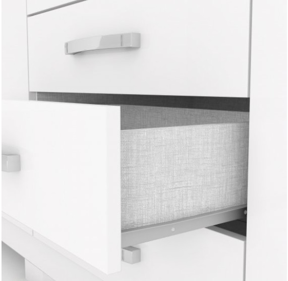 Placard Caju 4 Puertas 3 Cajones Blanco