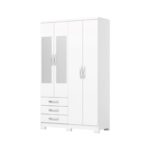 Placard Caju 4 Puertas 3 Cajones Blanco