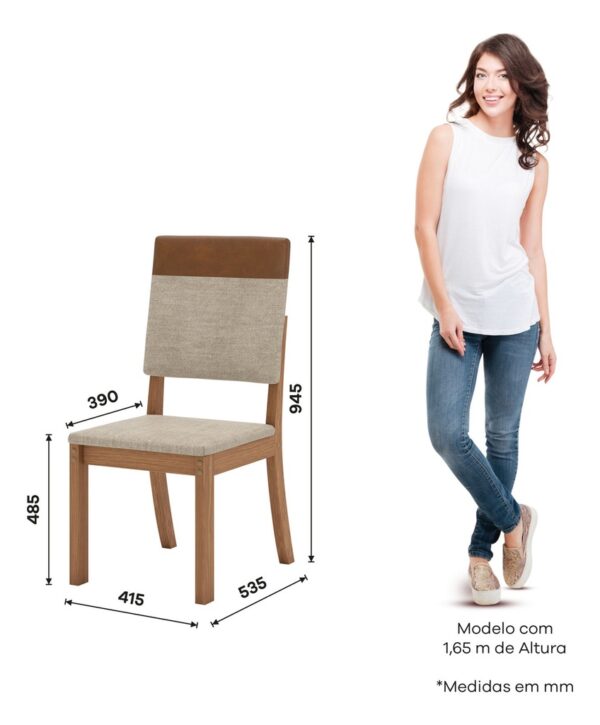 Silla Milla Plus Nature / Caramelo / Crema