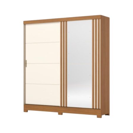 Placard 2 Puertas Corredizas Cinamomo / Off White