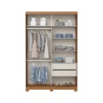 Placard Palace 2 Puertas Corredizas Cinamomo / Off White