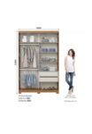 Placard Lucca 2 Puertas Corredizas Cinamomo / Off White Avela