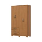 Placard Caju 4 Puertas 3 Cajones Cinamomo