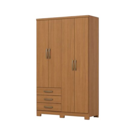 Placard Caju 4 Puertas 3 Cajones Cinamomo