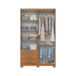 Placard Caju 4 Puertas 3 Cajones Cinamomo